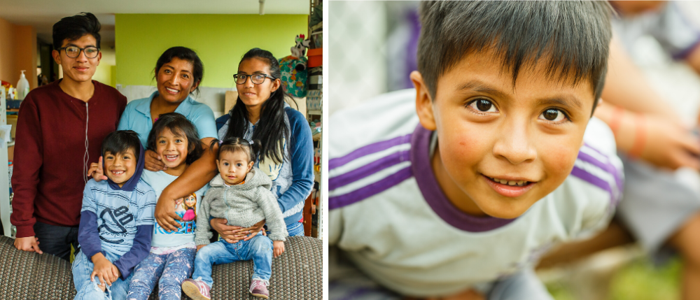 Ecuador families collage