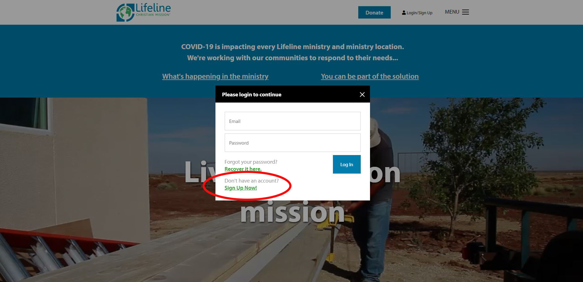 create your secure log in image2