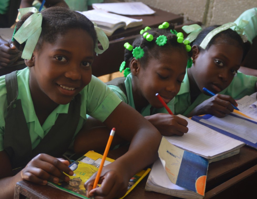 4th grade class at Deuxieme-Plaine