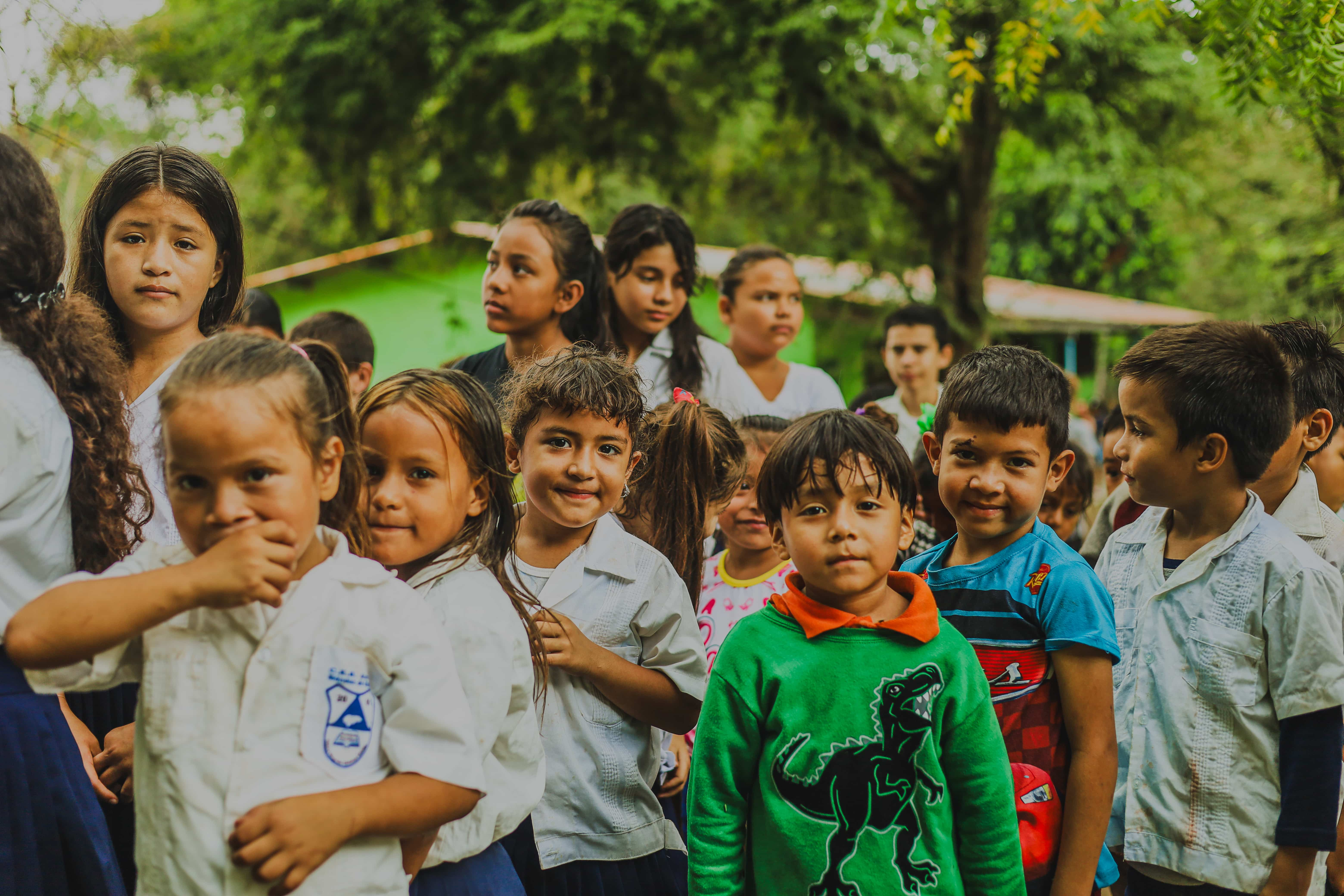 a group of children