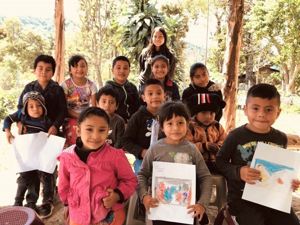 Nahomy with Sunday School students